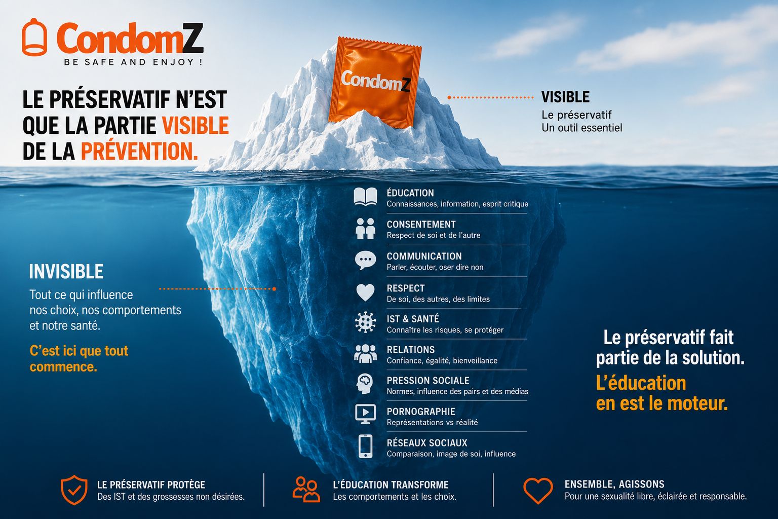 Visuel de l'article : arrêtons de faire porter au préservatif la responsabilité des comportements