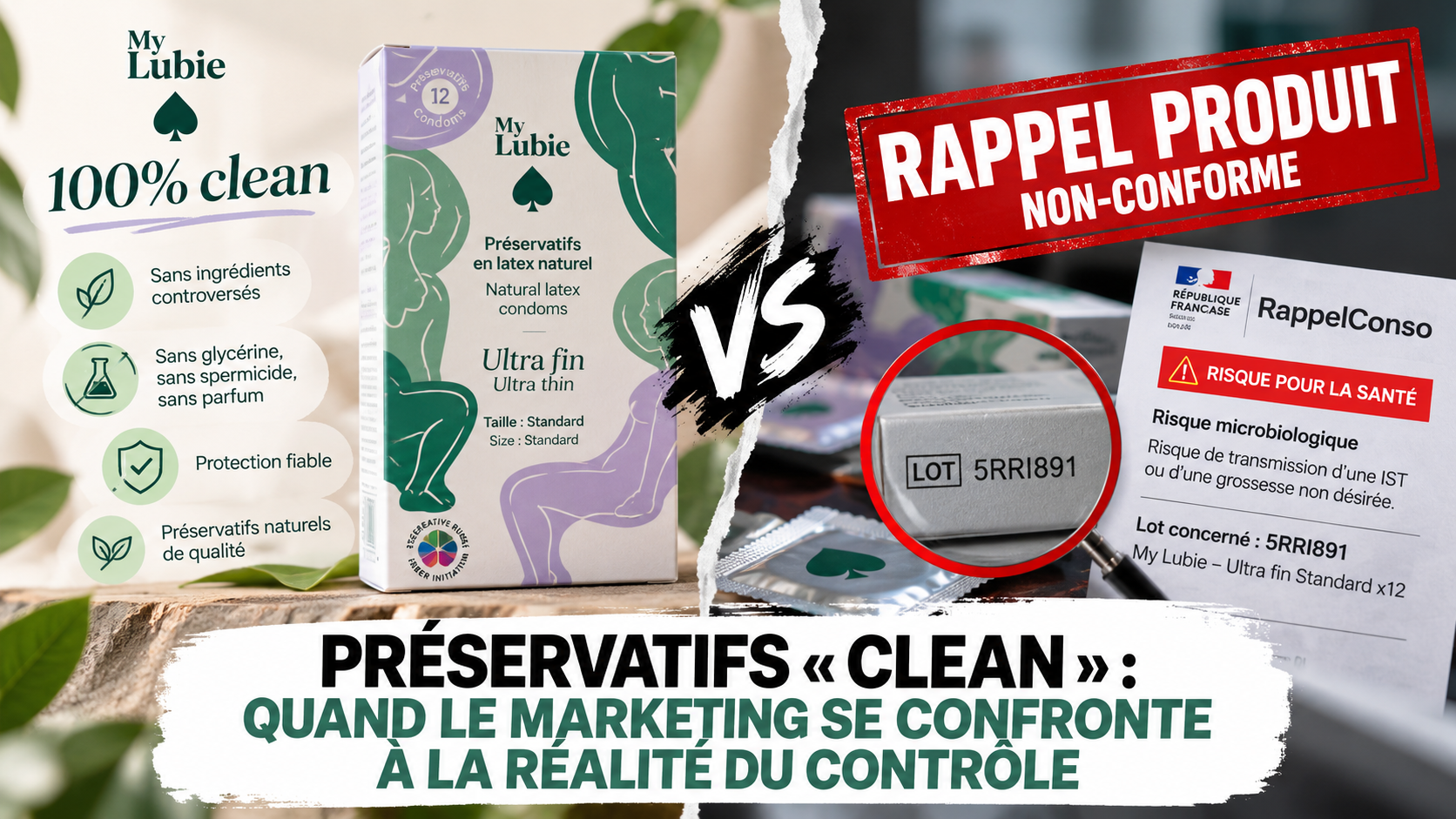 Préservatifs My Lubie : marketing clean et rappel du lot 5RRI891