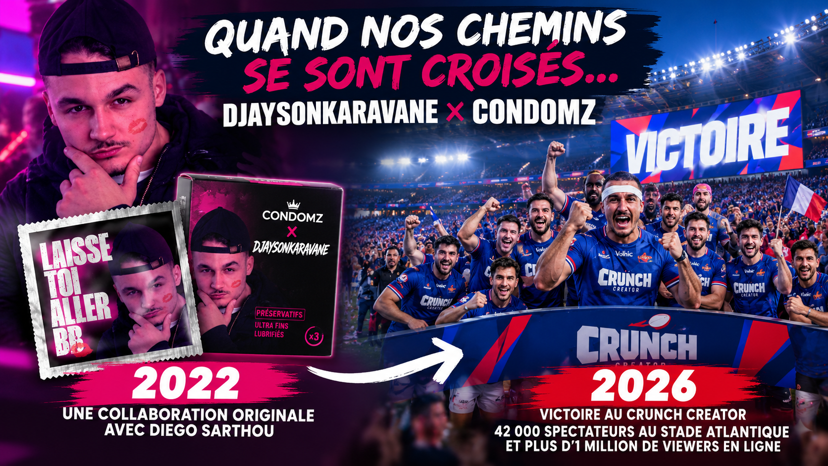 Diego Sarthou Djaysonkaravane collaboration CondomZ et Crunch Creator 2026