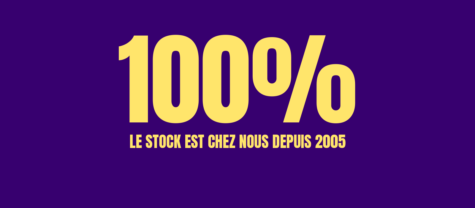Visuel de l'article : pas de dropshipping, le stock est chez nous depuis 2005